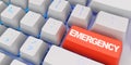 White Keyboard with emergrncy button 3d render image