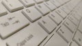 White keyboard in first plane Royalty Free Stock Photo