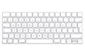 White keyboard isolated on white backgrounds, wireless keyboard, keypad