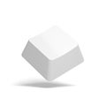 White keyboard key. Copy space. Button. Blank. Royalty Free Stock Photo