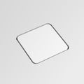 White keyboard key. Copy space. Button. Blank. Pressed. Royalty Free Stock Photo