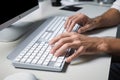 White Keyboard Keys, Macro Shot of Keyboard Buttons Royalty Free Stock Photo