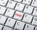 White Keyboard with Panic Button Royalty Free Stock Photo