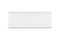 White keyboard wireless type computer desktop or laptop on the white background