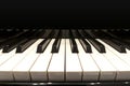 White keys of a grand piano Royalty Free Stock Photo