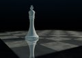 White king alone on a chessboard 2