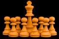 White King protected by pawns