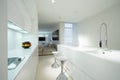 White kitchen in contemporary house