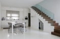 White kitchen and dining room