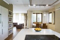 White kitchen island with electric cooktop