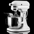 White kitchen mixer isolated on a black background Royalty Free Stock Photo