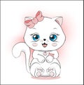 White kitten princess coloring