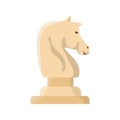 White knight chess piece flat style icon