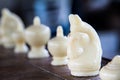White knight, thai chess. Ultimate Brain Games, selective focus Royalty Free Stock Photo