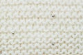 White knitted Wool horizontal textured background Royalty Free Stock Photo