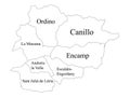 Parishes Map of Andorra Royalty Free Stock Photo