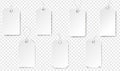 White Labels Collection Isolated Transparent Background Royalty Free Stock Photo
