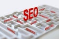 White labyrinth and complex step of SEO.