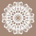 White lace abstract flower or doily