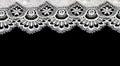 White lace on black background Royalty Free Stock Photo
