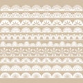 White Lace Border set Royalty Free Stock Photo