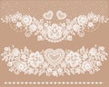 White lace Clip art. Royalty Free Stock Photo