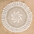 White lace dolly Royalty Free Stock Photo