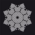 Lace, ethnic background, vector illustration on black background Royalty Free Stock Photo