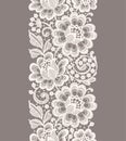 White Lace. Floral Seamless Pattern. Royalty Free Stock Photo
