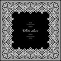 White lace frame Royalty Free Stock Photo