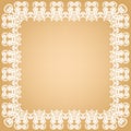 White lace frame Royalty Free Stock Photo