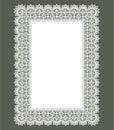 White Lace Frame. Royalty Free Stock Photo