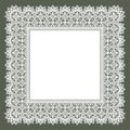 White Lace Frame. Royalty Free Stock Photo