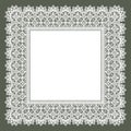 White Lace Frame. Royalty Free Stock Photo