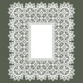 White Lace Frame. Royalty Free Stock Photo