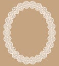 White lace frame Royalty Free Stock Photo