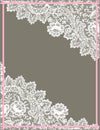 White Lace Frame. Royalty Free Stock Photo