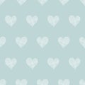 White lace hearts textile texture seamless pattern Royalty Free Stock Photo
