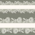 White Lace. Horizontal Seamless Pattern.