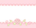 White Lace Pink Ribbon And Rose Border