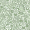 White Lace Seamless Pattern. Royalty Free Stock Photo