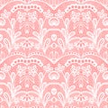 White lace seamless pattern with flowers, Vintage pattern Royalty Free Stock Photo