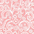 White lace seamless pattern with flowers, Vintage pattern Royalty Free Stock Photo