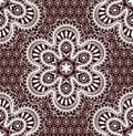 White Lace Seamless Pattern. Romantic Background. Royalty Free Stock Photo