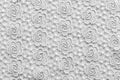 White lace with small flowers. No any trademark or restrict matter in this photo. Royalty Free Stock Photo