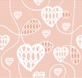 White lace vector fabric seamless pattern