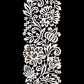 White Lace. Vertical Seamless Pattern.