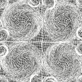 White lace weave grunge swirled seamless pattern