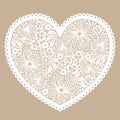 White lacy heart