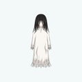 White Lady Cartoon Ghost Character